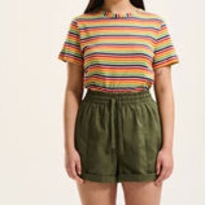 LUCY AND YAK 2X CHARLIE SHORTS IN MARTINI OLIVE